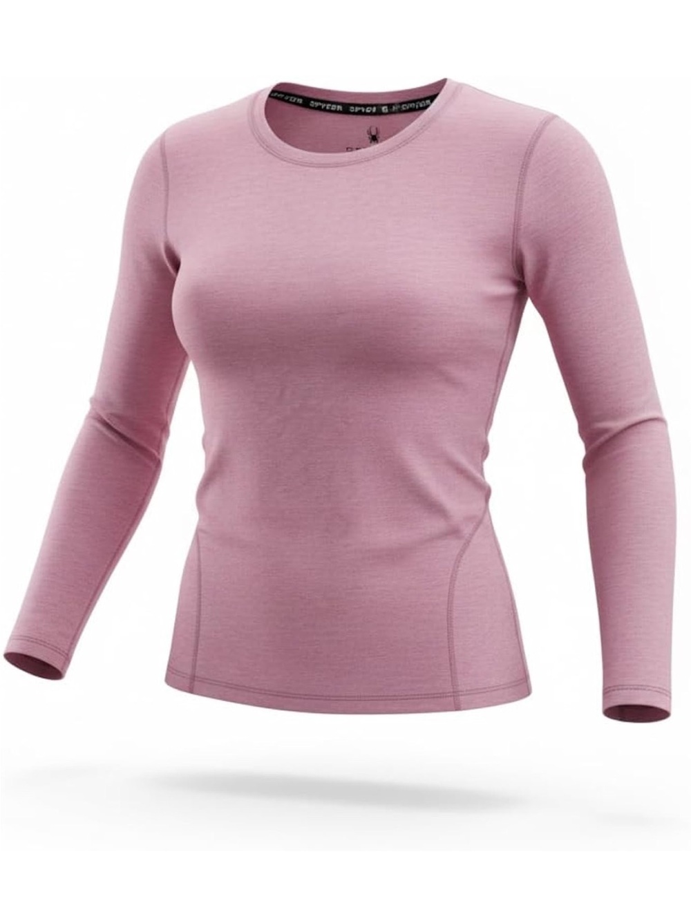 Spyder Women's Micro French Terry Long Sleeve Crew Neck Base Layer Thermal Top